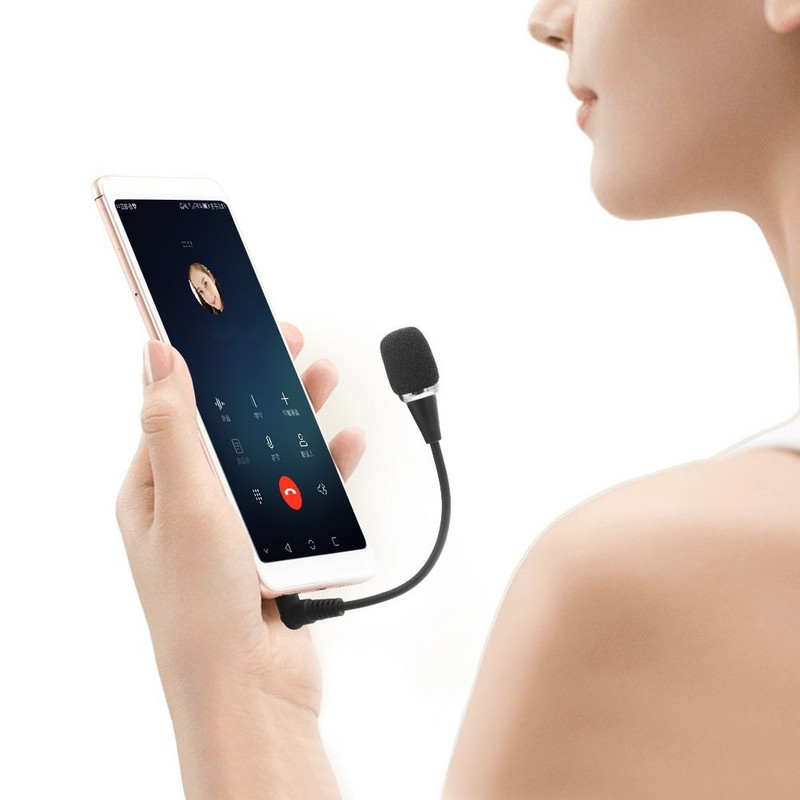 Univerzalni prijenosni 3,5 mm mini mikrofon mikrofon Handsfree kabel mikrofon audio mikrofon za PC prijenosno računalo glasan telefonski zvučnik 16-18 cm