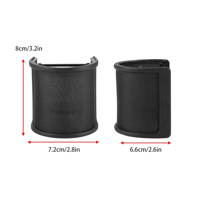 Univerzalni pop filter mikrofona za kondenzatorski mikrofon PC Studio snimanje, metalni vjetrobran za FIFINE K669/K658 mikrofon