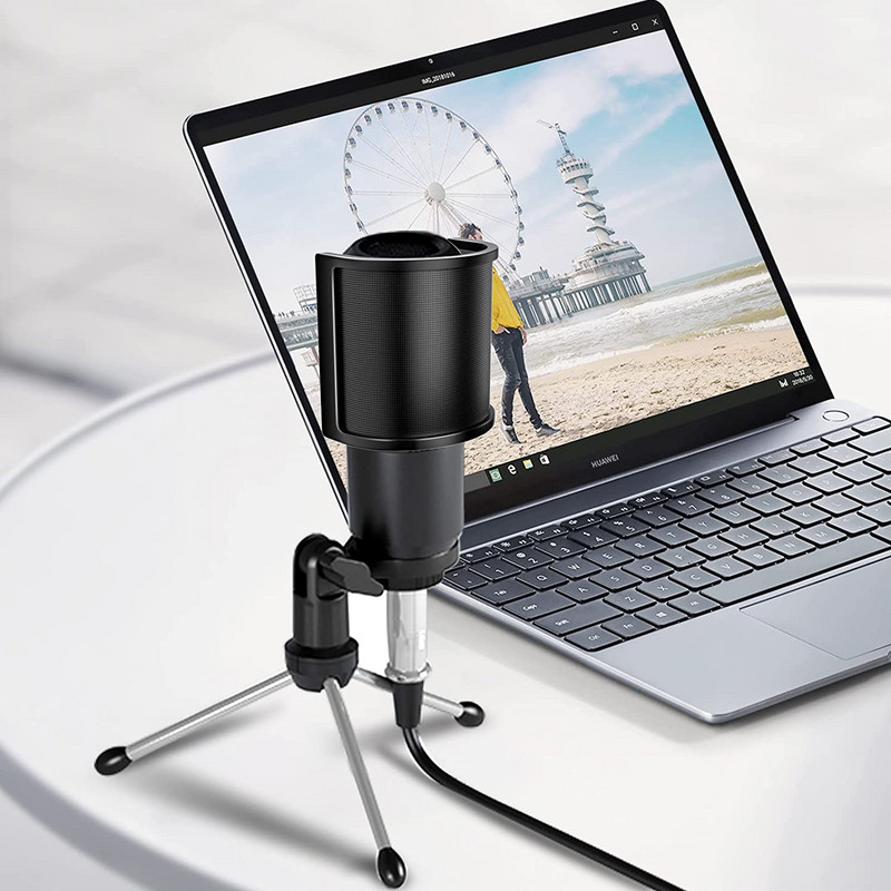 Univerzalni pop filter mikrofona za kondenzatorski mikrofon PC Studio snimanje, metalni vjetrobran za FIFINE K669/K658 mikrofon