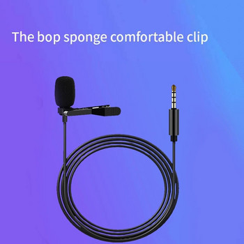 Lavalier Microphone Buttonhole για μικρόφωνο για iPhone Android Τηλέφωνο Κινητό κινητό Ενσύρματο Tiny Tie Mini Micro Mikrofon Car Small Mike
