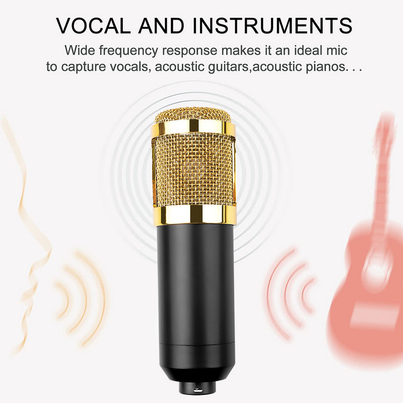 Kebidu karaoke mikrofon BM800 studijski kondenzatorski mikrofonski mikrofon Za KTV Radio Broadcasting Pjevanje Računalo za snimanje uživo set