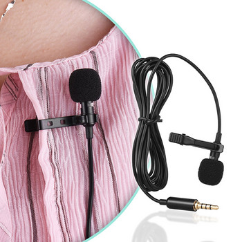 Μίνι φορητό Lavalier Microphone Condenser Clip-on Lapel Mic Wired 3,5mm Mikrofo Microfon για τηλέφωνο για φορητό υπολογιστή