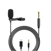 Visokoosjetljivi mikrofon, kopča za kravatu Tip C 3,5 mm audio mikrofoni, kopča, rever, govor, pjevanje, govor za Android telefon