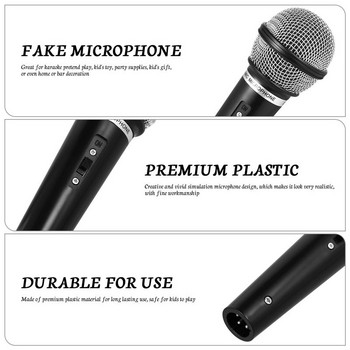 Fake Microphone Kids Fake Pretend Prop κοστούμι Play Props Party Mic Echo Performance Μικρόφωνο μικροφώνου Favor Microphon