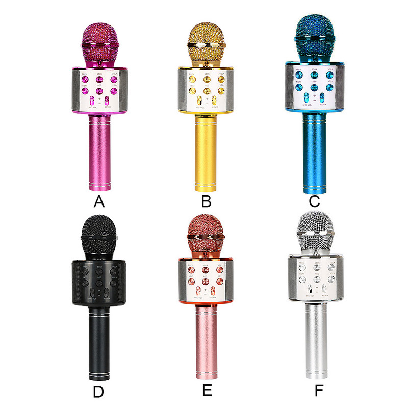 Bežični karaoke mikrofon Bluetooth-kompatibilan ručni zvučnik Kućni KTV player s plesnim LED svjetlima Funkcija snimanja