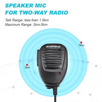 Νέο αυθεντικό μικρόφωνο Walkie Talkie Baofeng Handheld Two Way Radio Speaker Mic Headset for UV-5R UV-5RE Plus 3R+ B5 B6 6R 888S