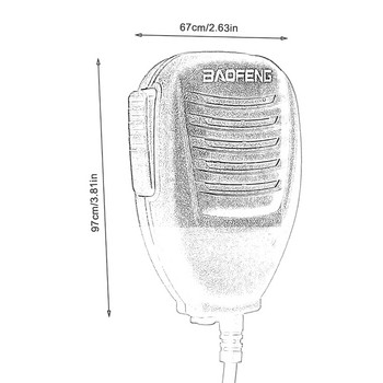 Νέο αυθεντικό μικρόφωνο Walkie Talkie Baofeng Handheld Two Way Radio Speaker Mic Headset for UV-5R UV-5RE Plus 3R+ B5 B6 6R 888S