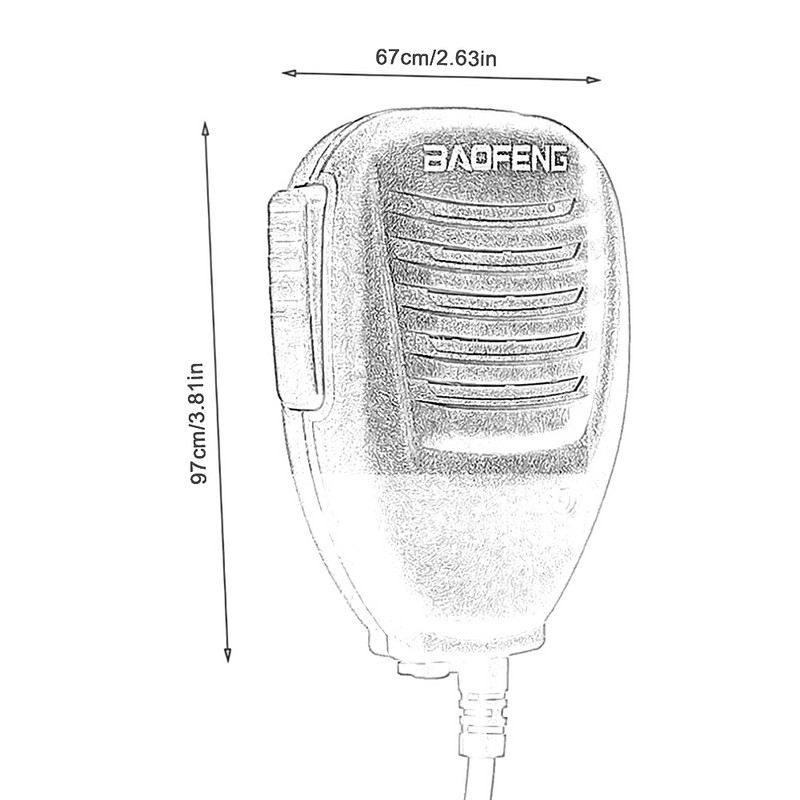 Novi originalni Baofeng Walkie Talkie mikrofon, ručni dvosmjerni radio zvučnik, mikrofonske slušalice za UV-5R UV-5RE Plus 3R+ B5 B6 6R 888S