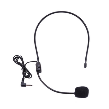 Βύσμα ακουστικών 3,5 mm Φορητός οδηγός, τοποθετημένος σε κεφαλή, μικρόφωνο Ακουστικά ομιλίας Ενισχυτής φωνής μικροφώνου Ελαφρύς πάνω από το κεφάλι για εκπαιδευτικούς