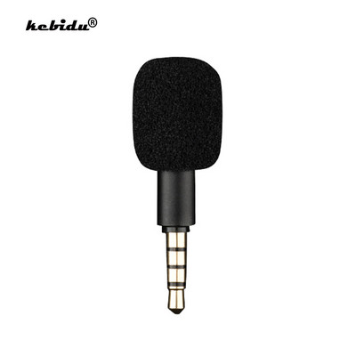 kebidu Mini Mic Жак за микрофон 3,5 mm щепсел Многопосочен записващо устройство за смартфон, лаптоп PC Звукова карта 3,5 mm Aux