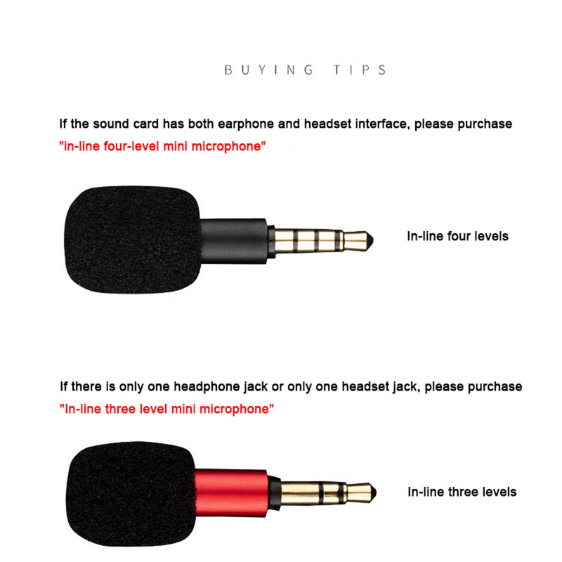 kebidu Mini Mic Priključak za mikrofon 3,5 mm utikač Višesmjerni snimač za pametni telefon Prijenosno računalo Zvučna kartica 3,5 mm Aux