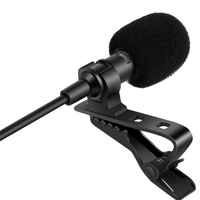 Hordozható 3,5 mm-es minimikrofon telefonhoz, számítógéphez, laptophoz Lavalier hajtókás, USB-mikrofon Audio Studio kondenzátor C típusú mikrofon