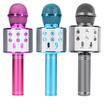 Чисто нов професионален Bluetooth безжичен микрофон, високоговорител, ръчен микрофон, караоке, микрофон, KTV музикален плейър, пеене, записващо устройство