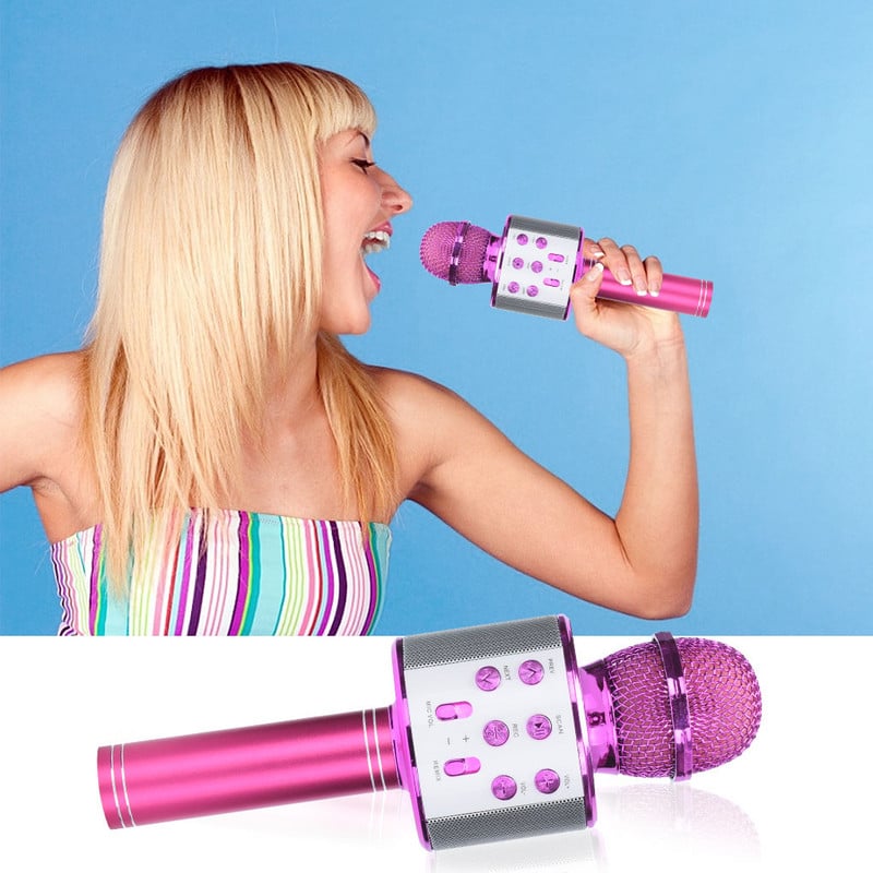 Microfon Bluetooth profesional nou, difuzor, microfon portabil, microfon karaoke, player de muzică KTV, înregistrator de cântări