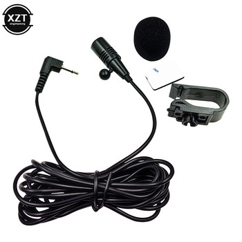 Аудио микрофон за кола 2,5 мм щепсел за жак Микрофон Стерео мини кабелен външен микрофон за автоматично DVD радио 3 м кабел 2 полюса моно