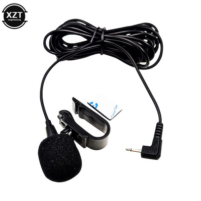 Microfon audio auto, mufă cot de 2,5 mm, microfon stereo, mini microfon extern cu fir pentru radio auto DVD, cablu de 3 m, mono 2 poli