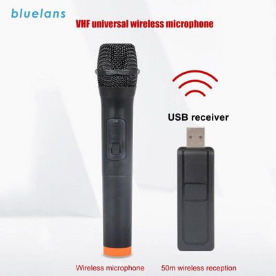 UHF 3,5 мм 6,35 мм стерео ръчен безжичен микрофон караоке микрофон с USB приемник за лаптоп компютър настолен микрофон KTV караоке