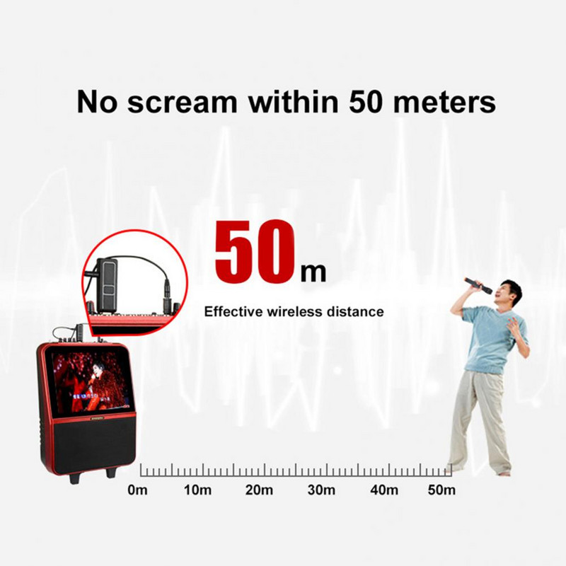 UHF 3,5 mm 6,35 mm stereo ručni bežični mikrofon Karaoke mikrofon s USB prijemnikom za prijenosno računalo, stolni mikrofon KTV karaoke