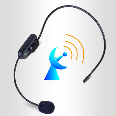 RadioFM Ασύρματο ακουστικό Μικρόφωνο Handsfree Megaphone Mic for Loudspeaker Teaching Meeting Οδηγός Φορητό Megaphone Radio Mic
