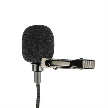 Преносим микрофон с ревер с щипка 3,5 мм жак Кабелен микрофон за свободни ръце за система за екскурзовод F4511B