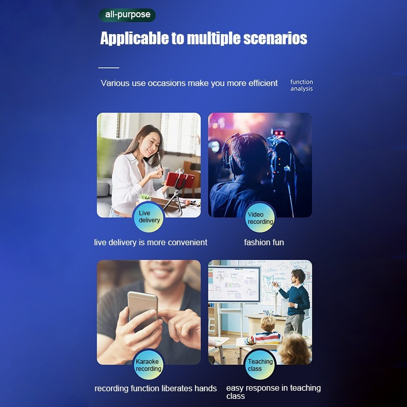 Vezeték nélküli 3,5 mm-es Lavalier lapelmikrofon körirányú kondenzátor mikrofon kamerás hangszórós okostelefonhoz, rögzítő mikrofon Youtube-hoz