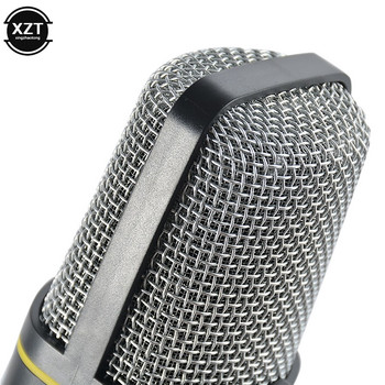 Кондензаторен микрофон Професионален 3,5 мм кабелен студиен капацитивен микрофон със стойка за статив SF920 за компютърен запис