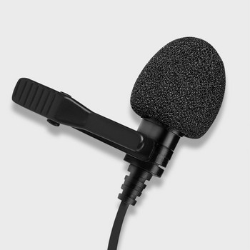 Микрофон с щипка за яка Мини-преносим малък микрофон Излъчване на живо Яжте Излъчване Мобилен телефон Запис на компютър Noise Reducti