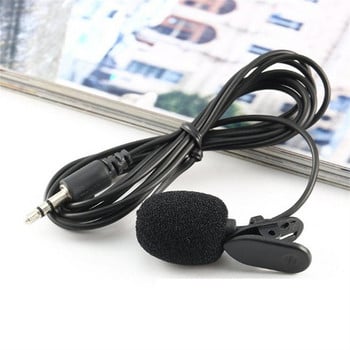 Φορητό 1,5m Lavalier Mini Condenser Microphone Clip-on 3,5mm Hands-free Mic Lapel for PC Lound Speaker