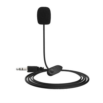 Φορητό 1,5m Lavalier Mini Condenser Microphone Clip-on 3,5mm Hands-free Mic Lapel for PC Lound Speaker