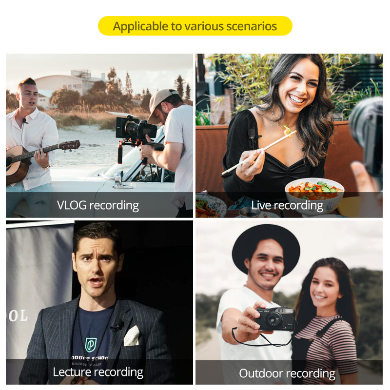 Nešiojamas 1,5 m Lavalier mini mikrofono kondensatorius, prisegamas 3,5 mm laisvų rankų atvartas mikrofonas, skirtas kompiuterio nešiojamojo kompiuterio garsiakalbiui
