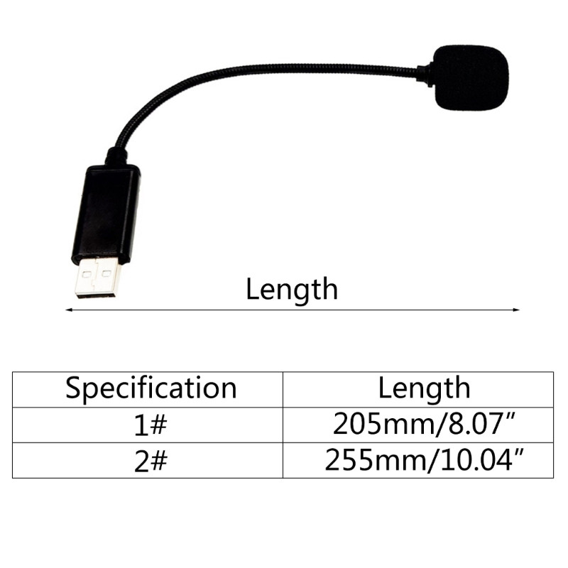 Microfon mini USB pentru laptop și computer desktop cu gât de gâscă pentru mufă PC și microfon condensator pentru laptop