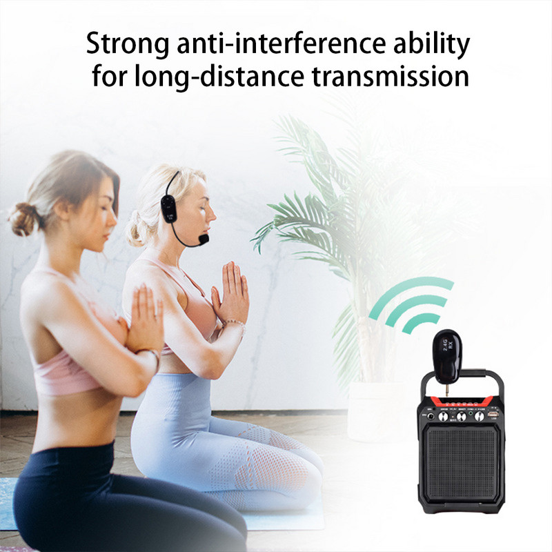 2 4G bežični mikrofon Slušalica Smanjenje buke Mikrofon Prijemnik Pojačalo glasa Govornici za podučavanje Prodajni sastanak na otvorenom