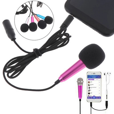 Φορητό μίνι μικρόφωνο 3,55 mm Stereo Studio Mic KTV Karaoke για έξυπνο τηλέφωνο Φορητός υπολογιστής επιτραπέζιος φορητός μικρόφωνο ήχου