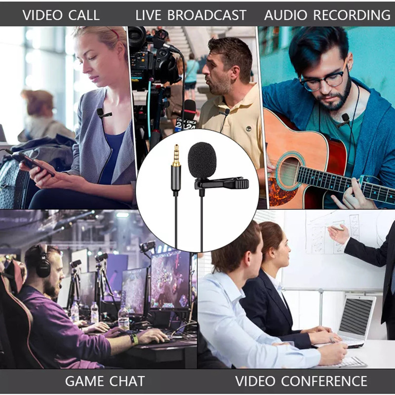 Lavalier mikrofon s jednom glavom, svesmjerni kondenzatorski mikrofon za iPhone Android i pametne telefone, Youtube, video snimanje