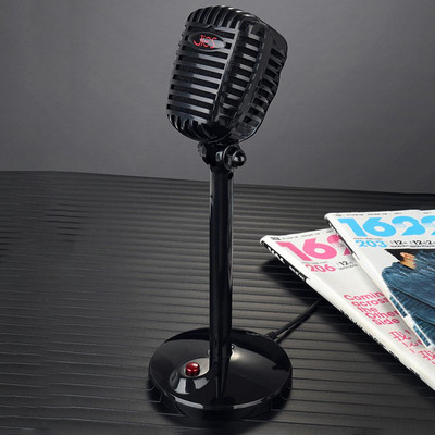 Επαγγελματικό μικρόφωνο vintage στυλ γενικής χρήσης επιτραπέζιο μικρόφωνο USB 3,5 χιλιοστών Συνάντηση μικροφώνου γραφείου παιχνιδιών