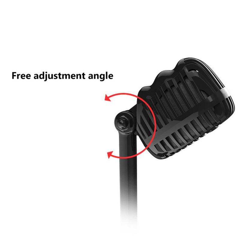 „Professionnel Vintage Style“ universalus USB 3,5 mm stalinis mikrofonas susitikimų biuro žaidimų mikrofonas