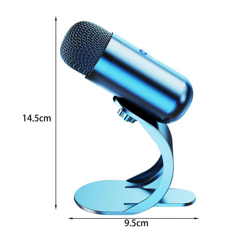 Novi dizajn USB igraćeg PC mikrofona za strujanje podcasta, RGB računalni kondenzatorski stolni mikrofon za YouTube video