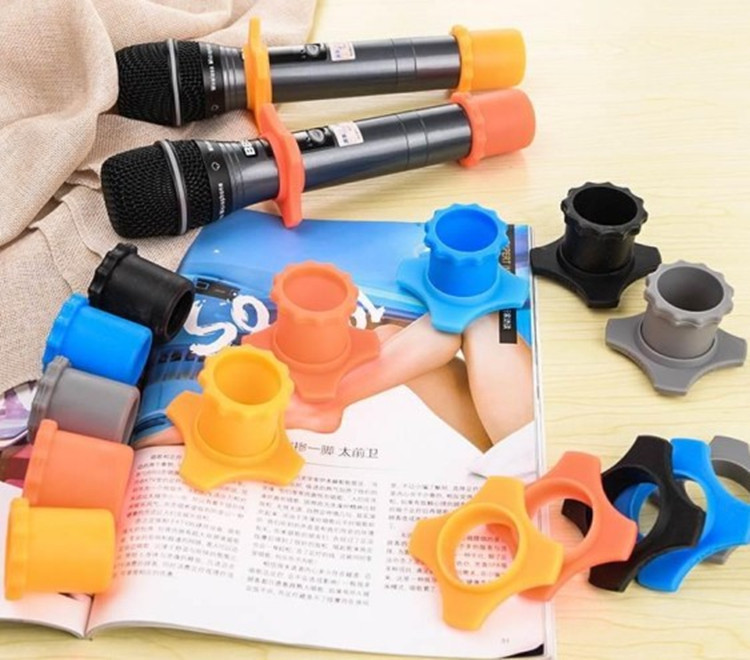 1 rinkinio mikrofono neslystantis įvorė KTV silikono apsauginis žiedas, apsaugantis apatinį strypo rankovės laikiklį BBS MIC KTV įrenginiui