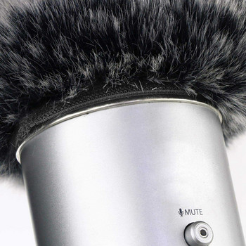 Микрофон Furry Windscreen - Mic Wind Cover Кожа филтър като покритие от пяна за Blue Yeti, Blue Yeti Pro Usb кондензаторен микрофон