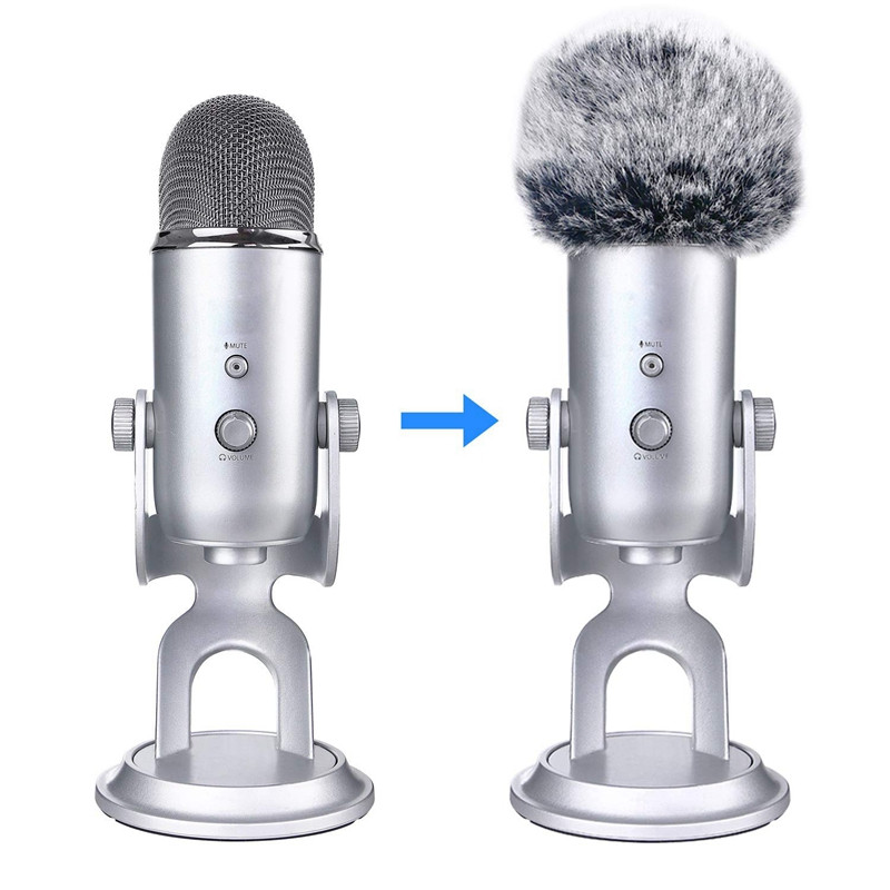 Mikrofon Krzneni vjetrobran - Poklopac za vjetar mikrofona Krzneni filtar kao poklopac od pjene za Blue Yeti, Blue Yeti Pro Usb kondenzatorski mikrofon