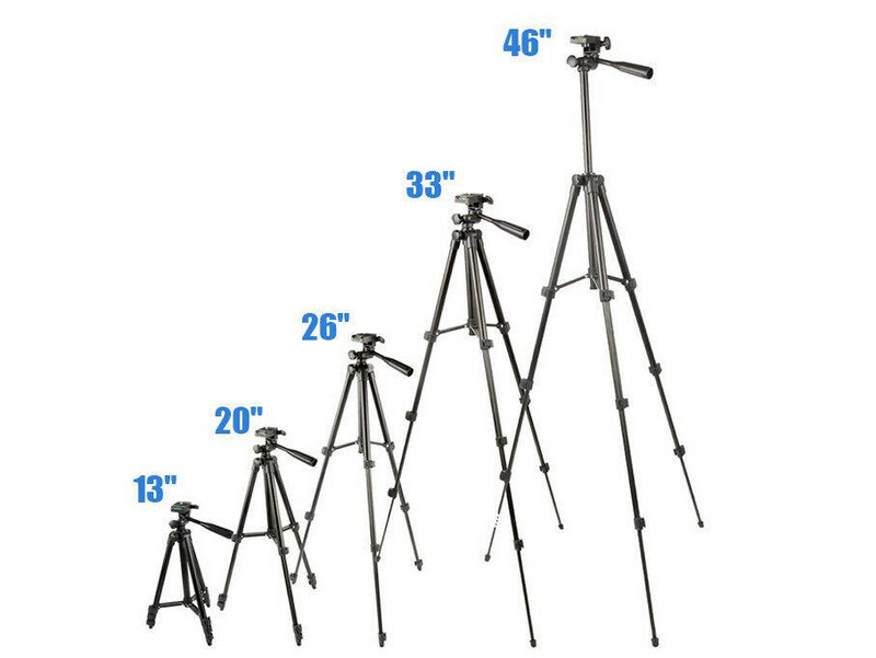 Trepied pentru cameră profesională de 40" cu picioare de cauciuc anti-alunecare Suport suport pentru trepied pentru iPhone/Telefon mobil Samsung