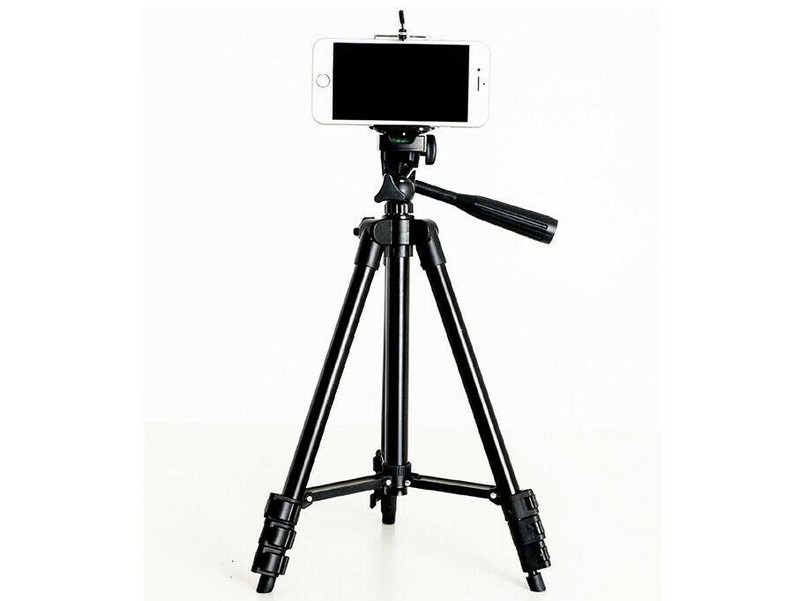 Trepied pentru cameră profesională de 40" cu picioare de cauciuc anti-alunecare Suport suport pentru trepied pentru iPhone/Telefon mobil Samsung