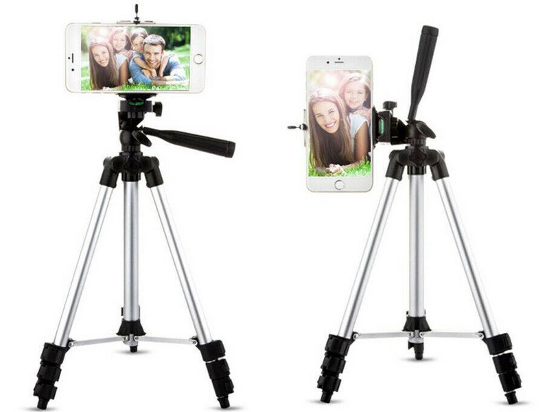 Trepied pentru cameră profesională de 40" cu picioare de cauciuc anti-alunecare Suport suport pentru trepied pentru iPhone/Telefon mobil Samsung