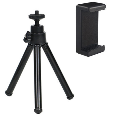 Nešiojamas mini trikojis, skirtas telefono stalui Išmaniojo telefono trikojis, skirtas IPhone trikojimui, mobiliojo fotoaparato trikojo stovas su mobiliojo telefono laikiklio spaustuku