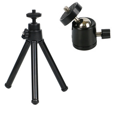 Nešiojamas mini trikojis, skirtas telefono stalui Išmaniojo telefono trikojis, skirtas IPhone trikojimui, mobiliojo fotoaparato trikojo stovas su mobiliojo telefono laikiklio spaustuku