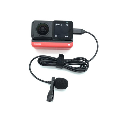 Микрофон за Insta360 One R/X2 Action Type-c Lavalier Mic Action Camera Аксесоар Записващи микрофони за намаляване на шума