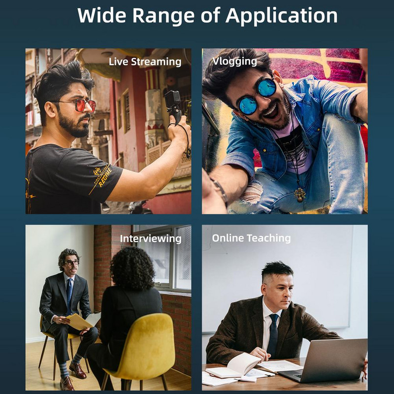Mikrofon za Insta360 One R/X2 Action Type-c Lavalier Mic Akcijska kamera Dodatna oprema za smanjenje buke Mikrofoni za snimanje