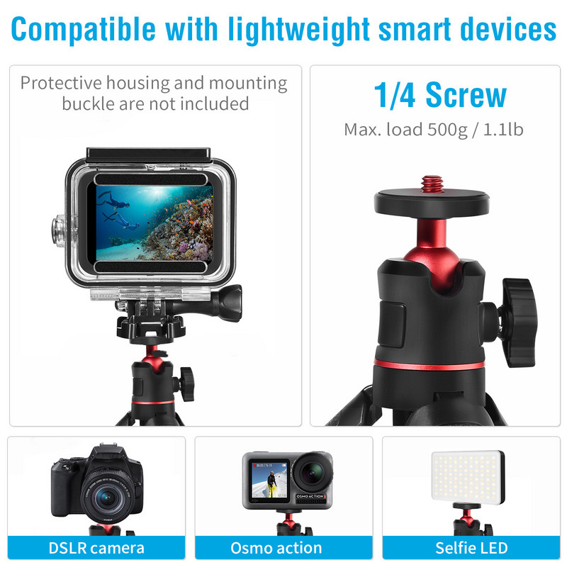 Pentru Gopro DSLR SLR Telefon Vlog trepied KIT Cold Shoe Suport telefon pentru microfon LED Light Mini Trepied pentru iPhone 13 Sony