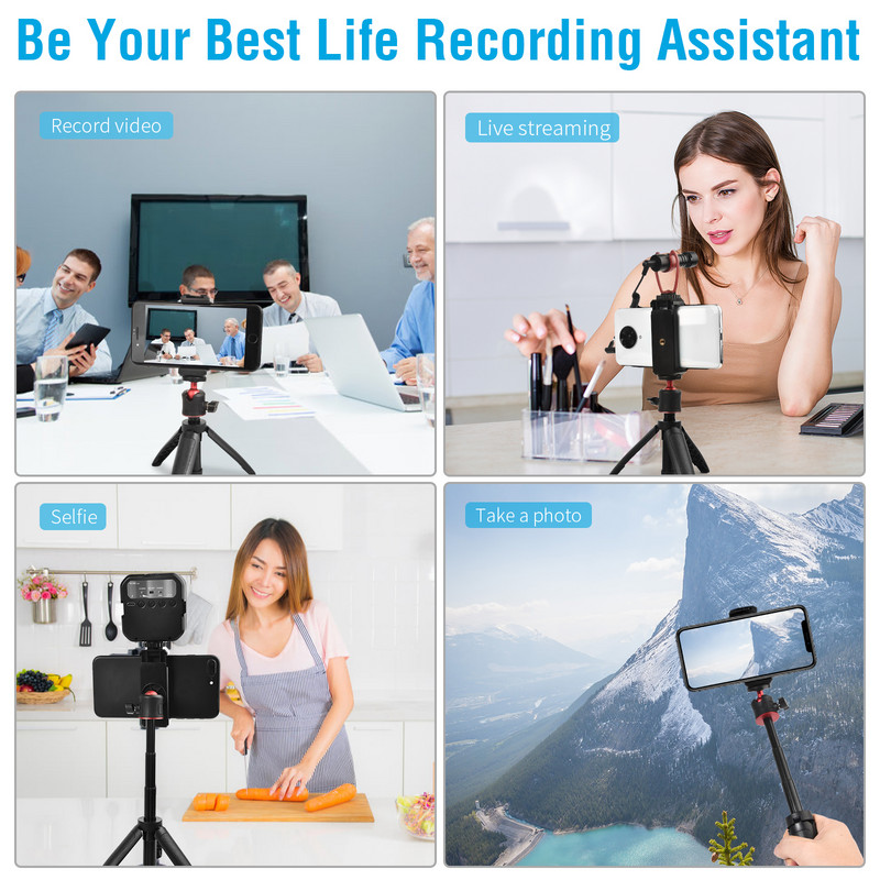 Pentru Gopro DSLR SLR Telefon Vlog trepied KIT Cold Shoe Suport telefon pentru microfon LED Light Mini Trepied pentru iPhone 13 Sony