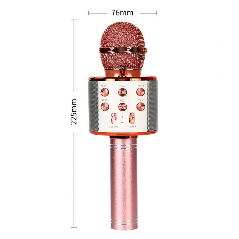 Vezeték nélküli mikrofon intelligens zajszűrő hangvezérlés LED lámpák Bluetooth-kompatibilis karaoke mikrofon hangváltó
